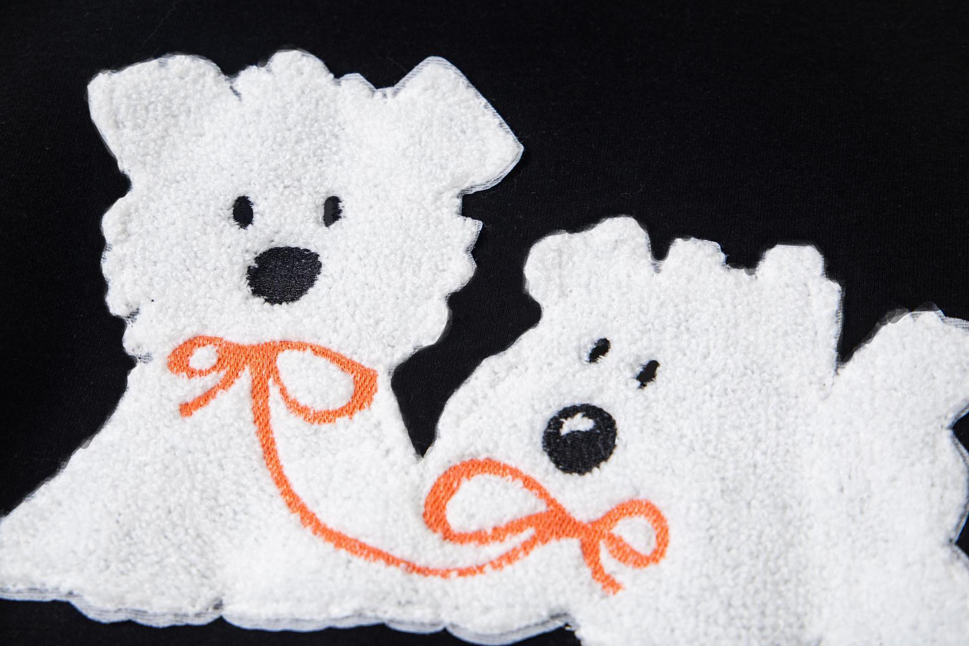 Scallop Trim Long Sleeve Cotton Pet Hoodie