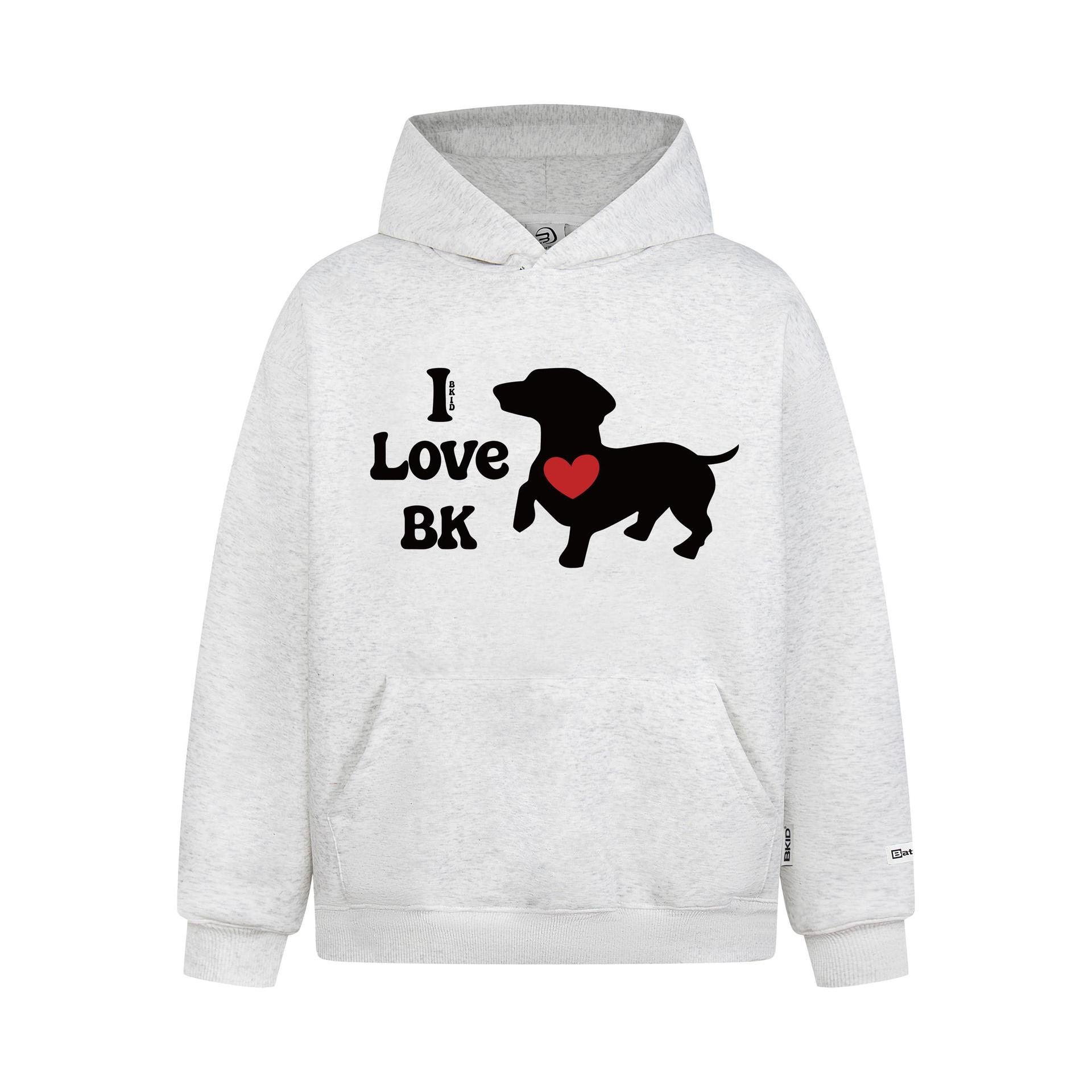 Cotton Dog Puff Print Hoodie