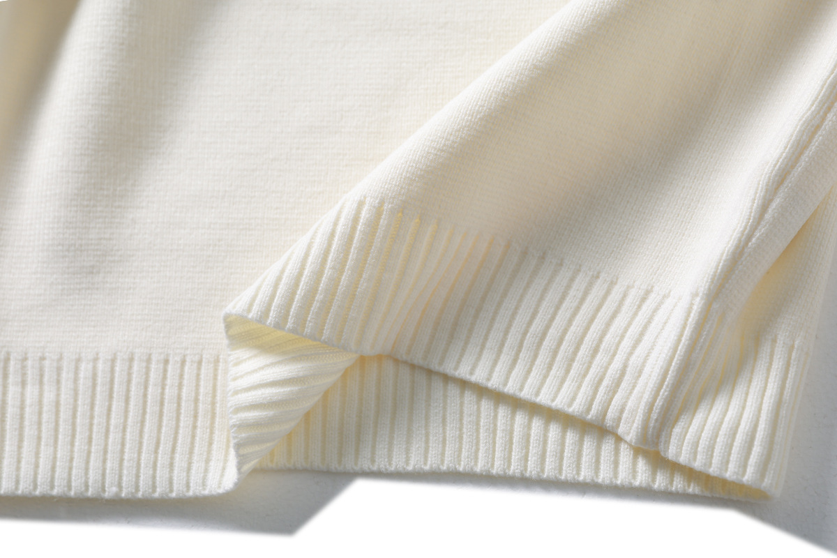 Plain Stand Collar Sweater Japanese Minimalist