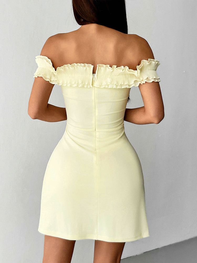 Asymmetrical Two-Tier Frill Sleeveless Mid-Calf Dress