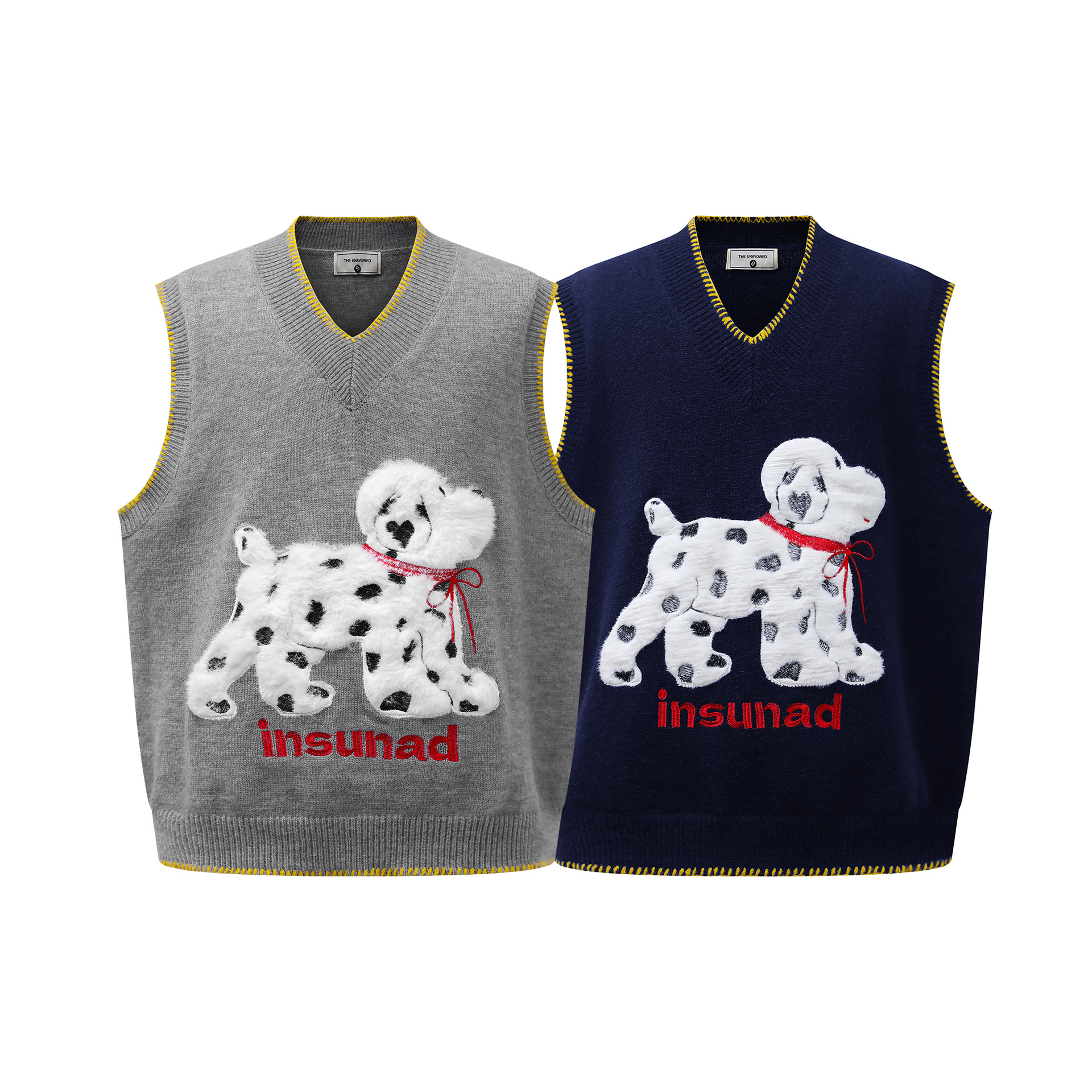 Custom Dalmatian Print Knit Sleeveless Pullover
