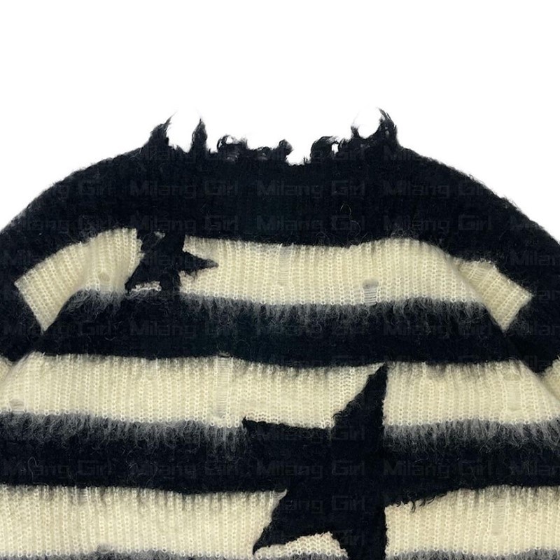 Oversized Viscose Space Print Sweater