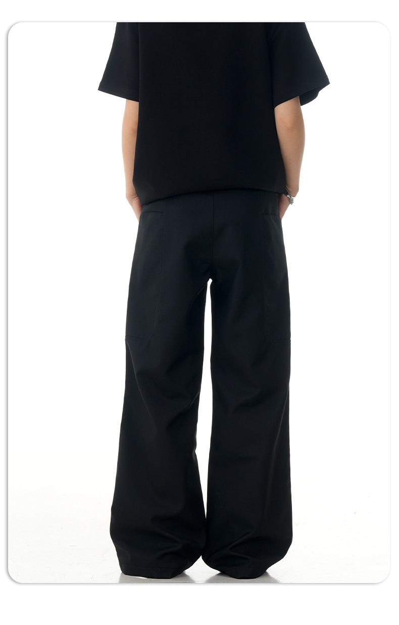 Loose Straight Trousers for Men and Women Simple Blended Commuting Slim Fit Casual Long Pants