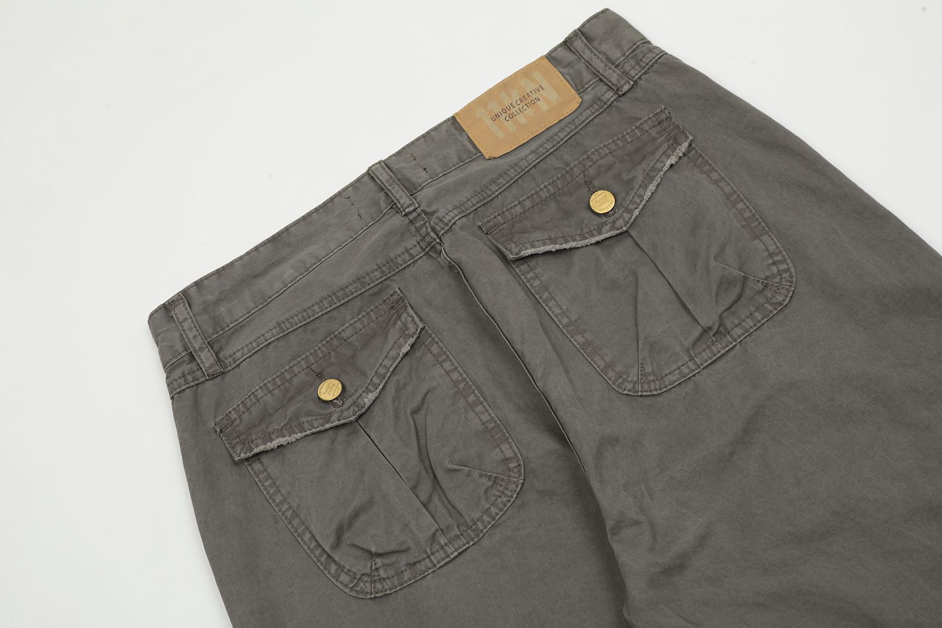 Multi-Pocket Work Pants Loose Straight Leg Casual Wide Leg Trousers for Men and Women