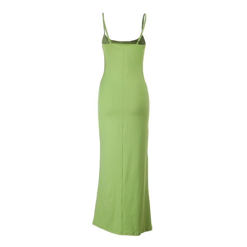 V-Neck Sleeveless Body-Hugging Patterned Polyester Adjustable Strap Dress