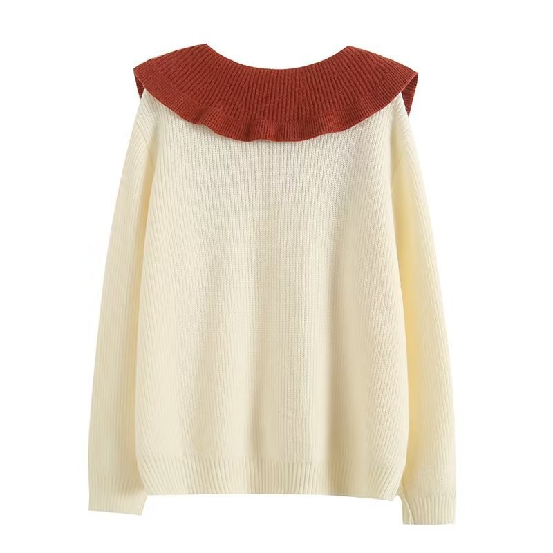 Ladies Fall Mock Collar Cardigan