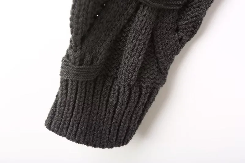 Ladies Relaxed Crew Neck Plain Openwork Sweater
