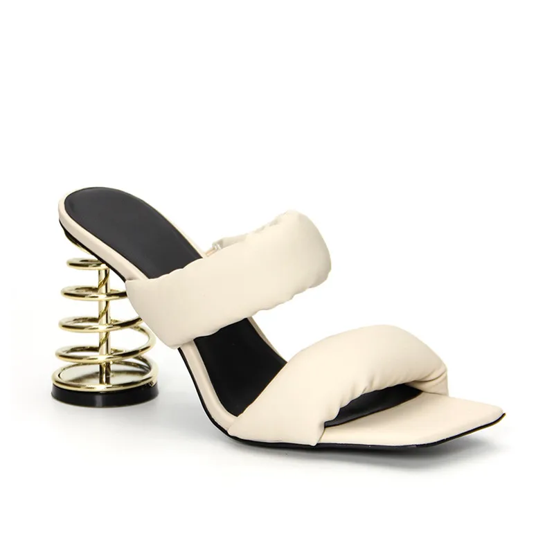 Women Slippers Spring Strange High Heels Ladies Gladiator Sandals Summer Outdoor Slides Prom Dress Shoes Designer Mules