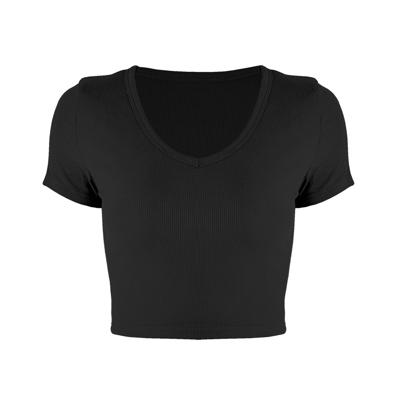 Sexy V-neck short sleeved top