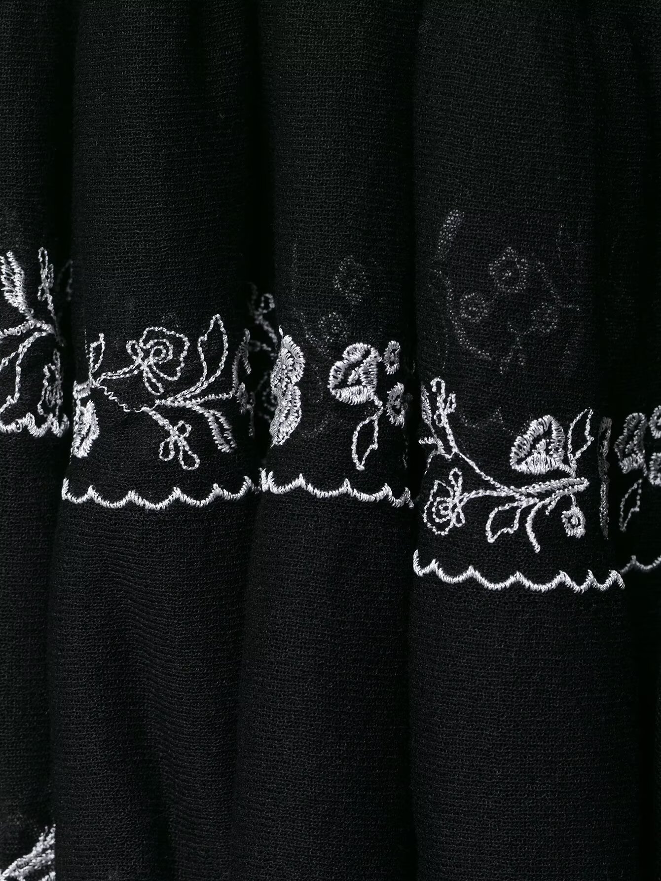 Women's Fashion Casual Embroidered Fine Knit Long Shirt