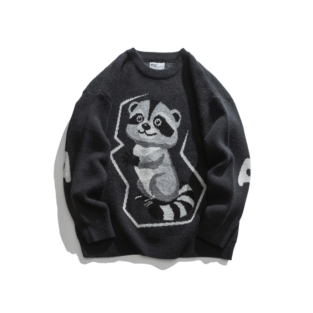 Oversized Color Block Japanese Workwear Sweater
