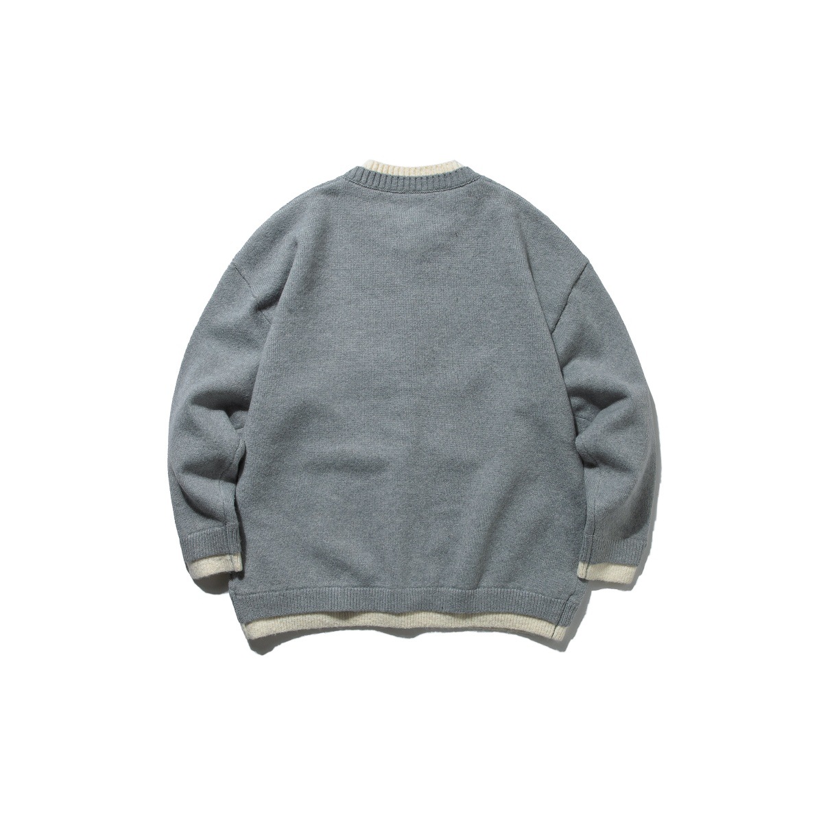 Japanese Workwear Double Layer Polyester Cardigan