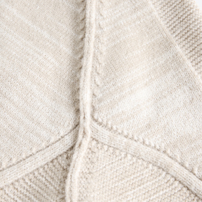 Japanese Workwear Jacquard Long Sleeve Oversized Cardigan