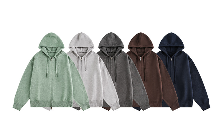 American Trend Oversized Long Sleeve Hood Cardigan