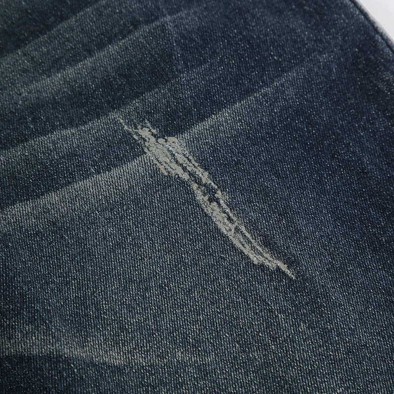Retro hot girl washed and worn low waisted slightly flared jeans