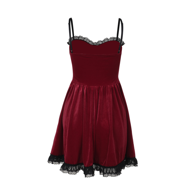 Dark Solid Private Lady Sleeveless Dress