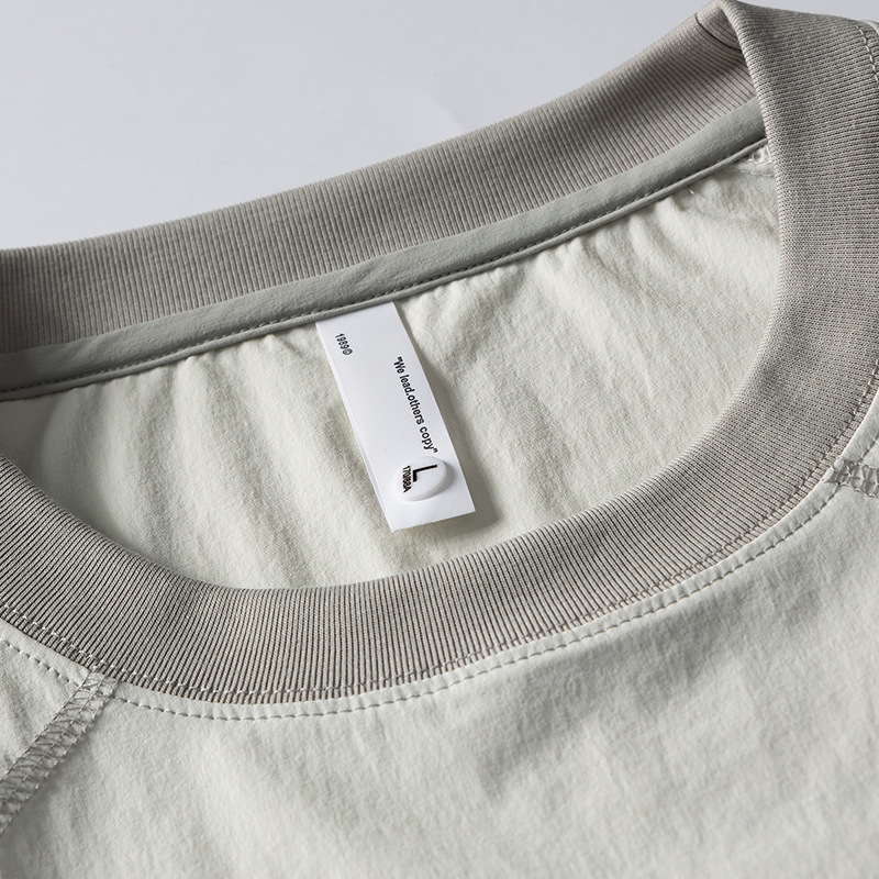 Nylon Letter Print Training Raglan Oversized Tee