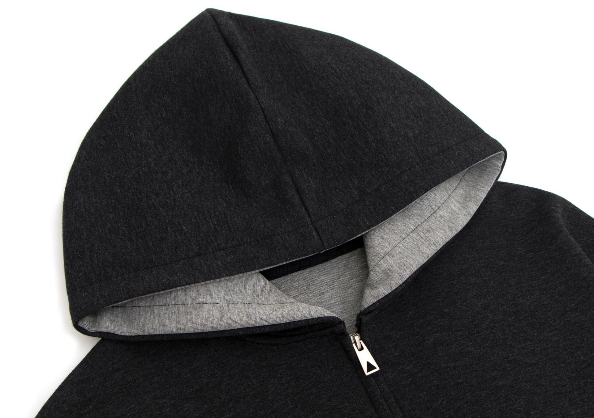 Cotton Solid Long Sleeve Hood Zip Street Sweatshirt