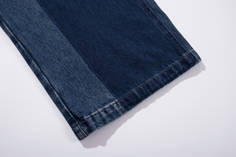 Hip-hop Style Dyed Graffiti Denim Pants for Men and Women, High Street Fashion, Straight Leg, Loose Fit, Casual Long Pants