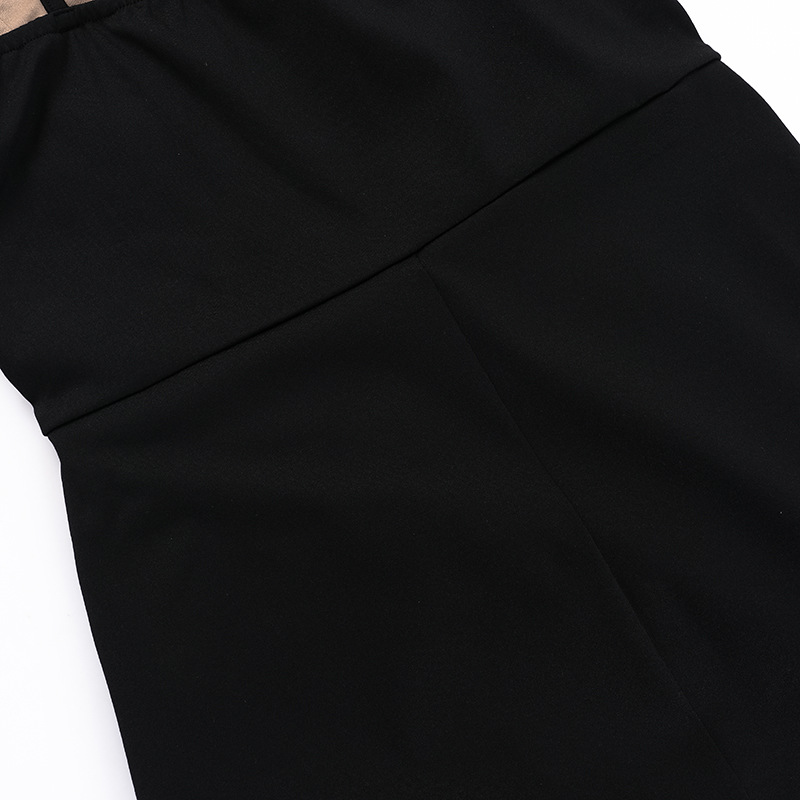 Colorblock V-Neck Sleeveless Split Dress