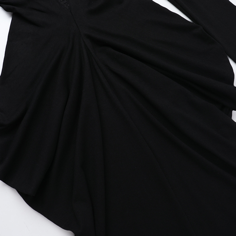 Plunging Neckline Long Sleeve Bodycon Dress