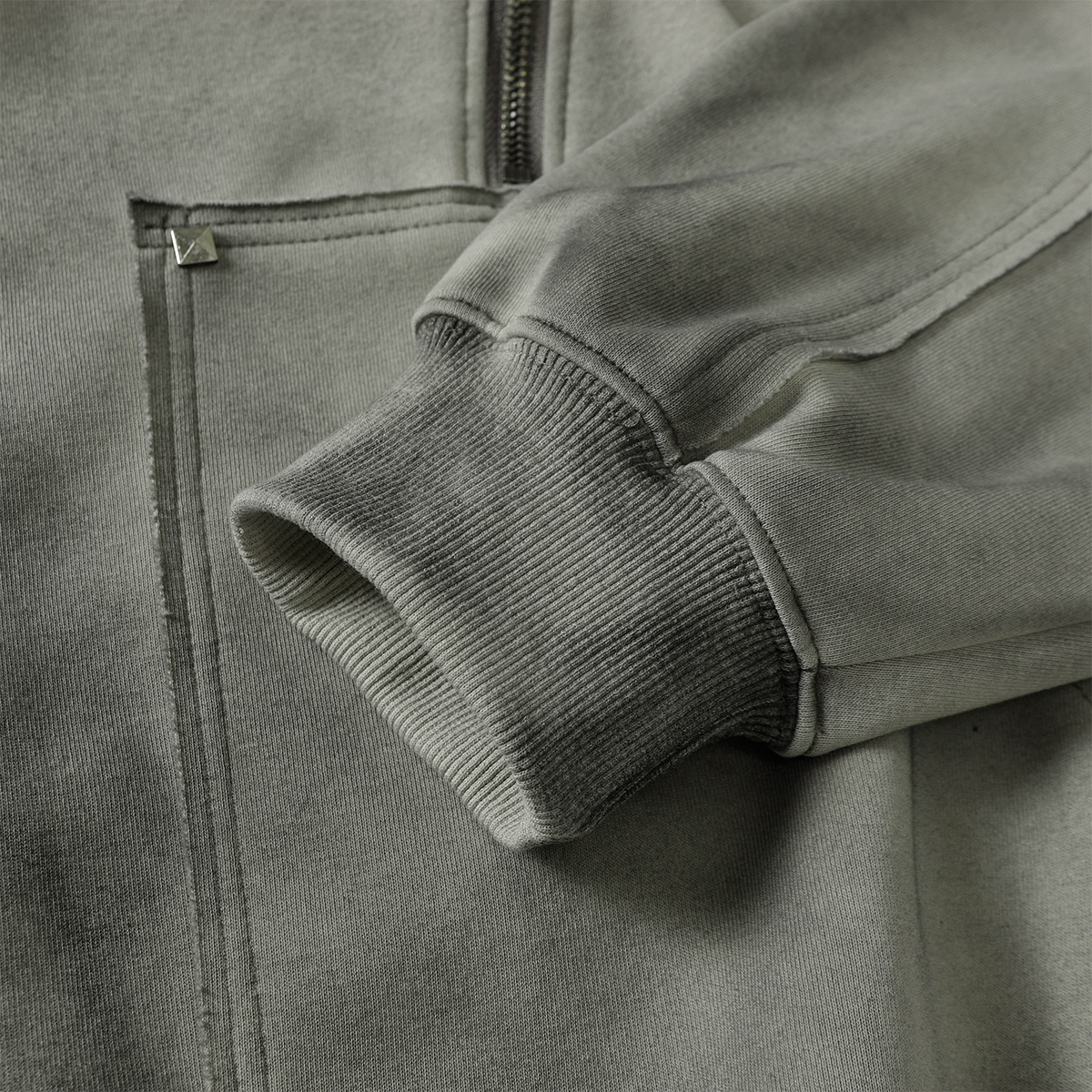 American Vintage Loose Fit Zipper Front Hoodie