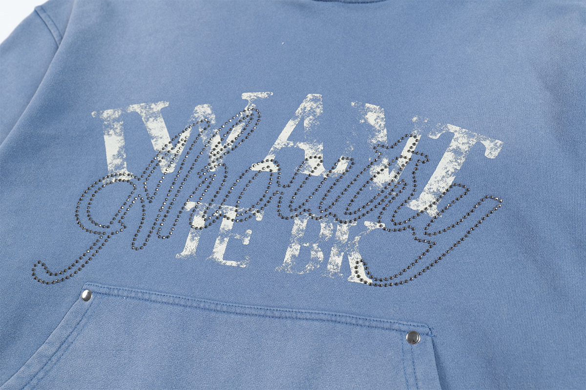 Man's American Retro Cotton Hoodie