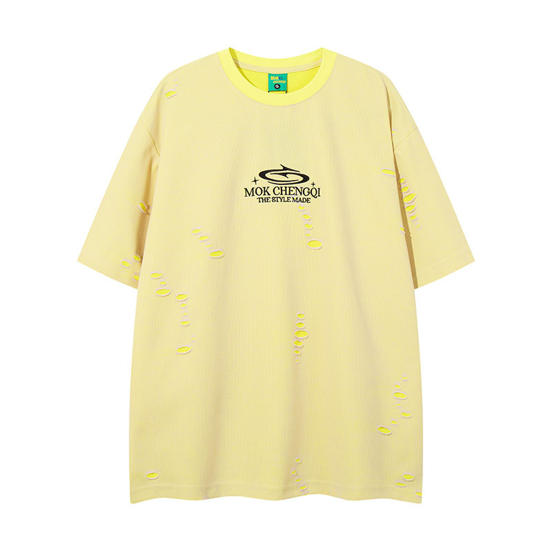 High Street Cotton Monogram Oversized Crewneck Tee