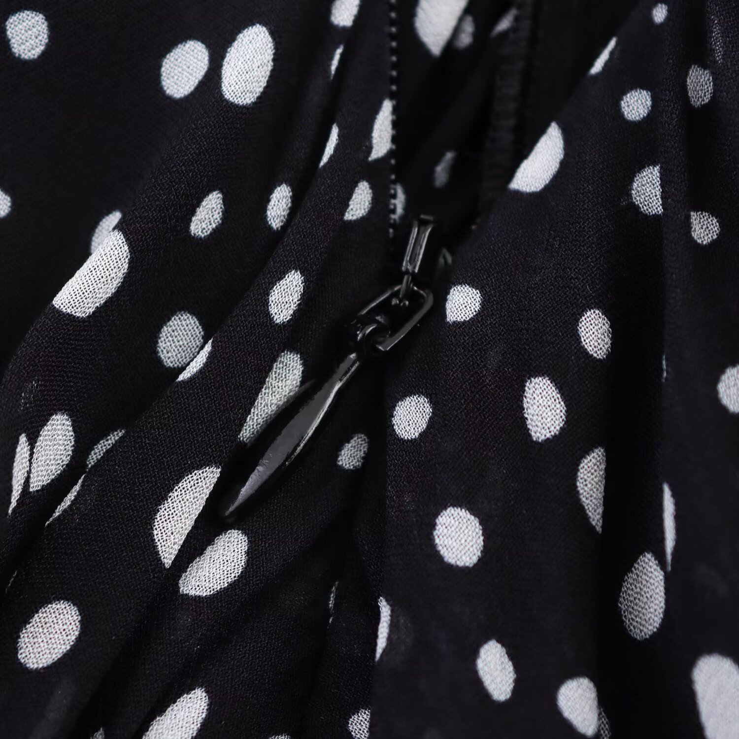 Women's Clothing Trumpet Sleeve Ruffle Polka Dot Short Skirt