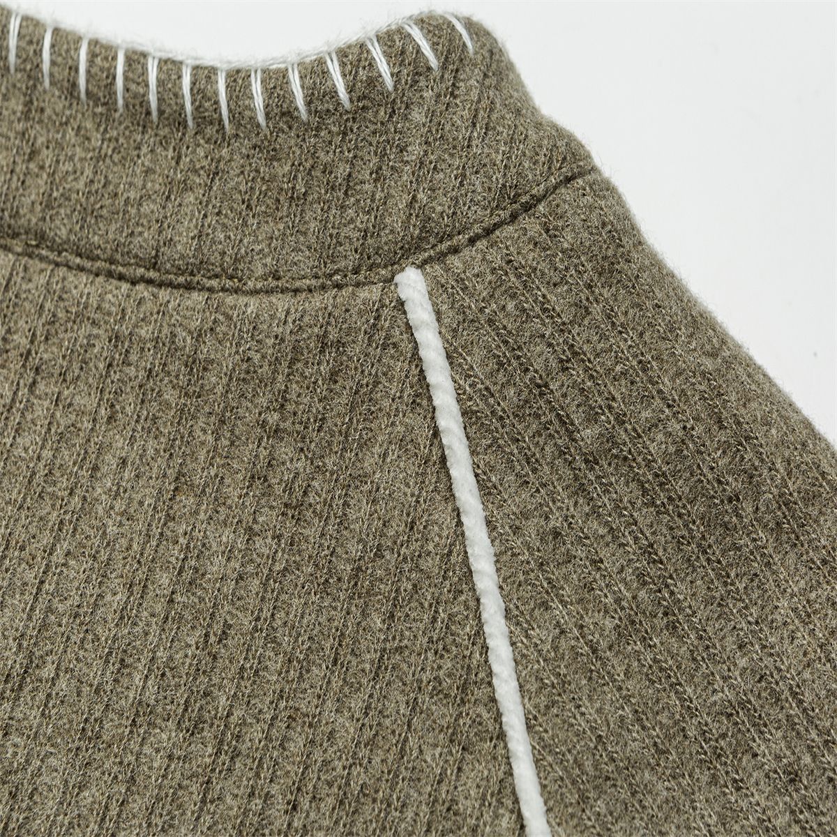 Oversized Color Block Long Sleeve Workwear Sweater