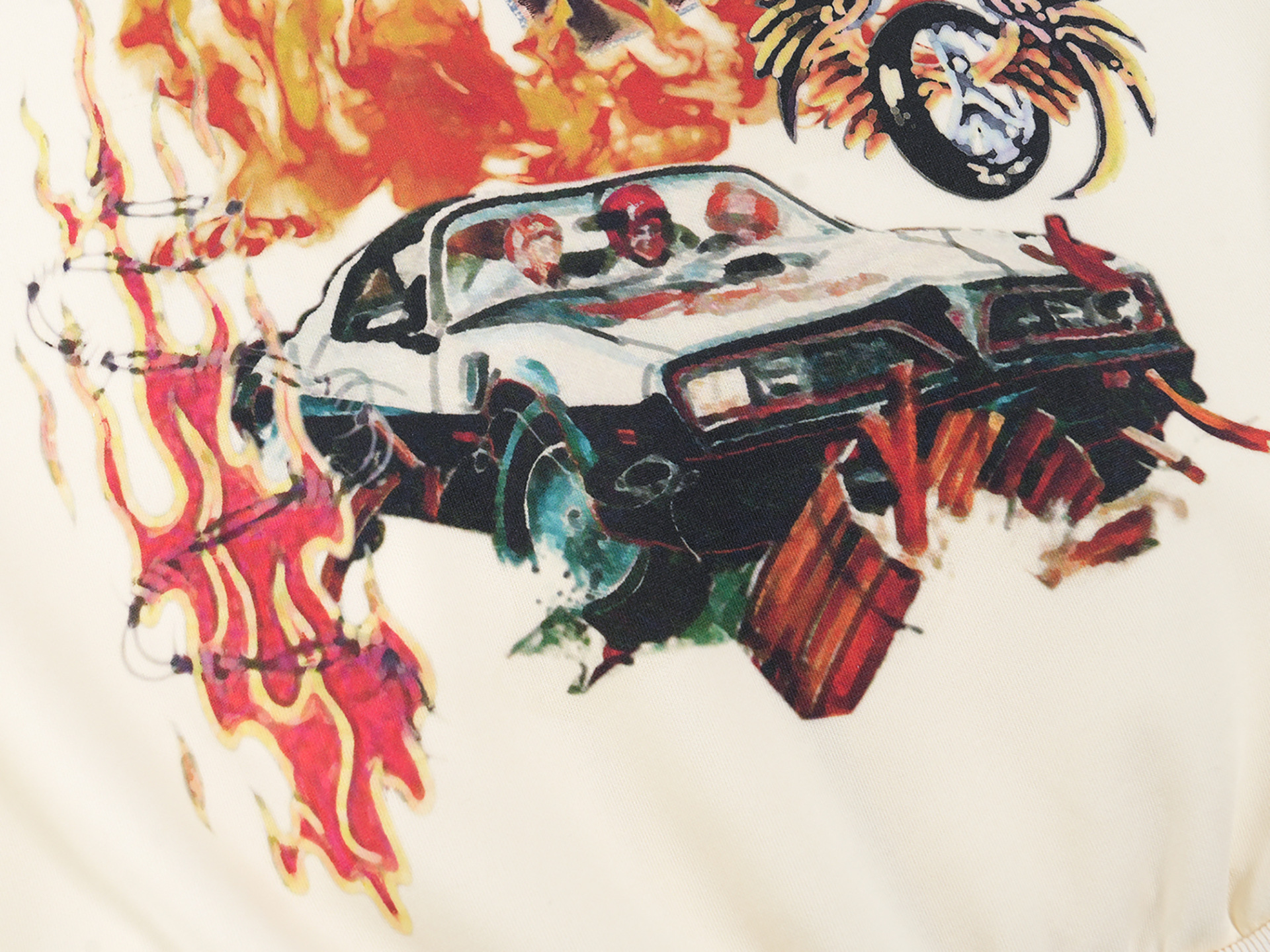 Oversized American Printed Long Sleeve Hoody Cardi