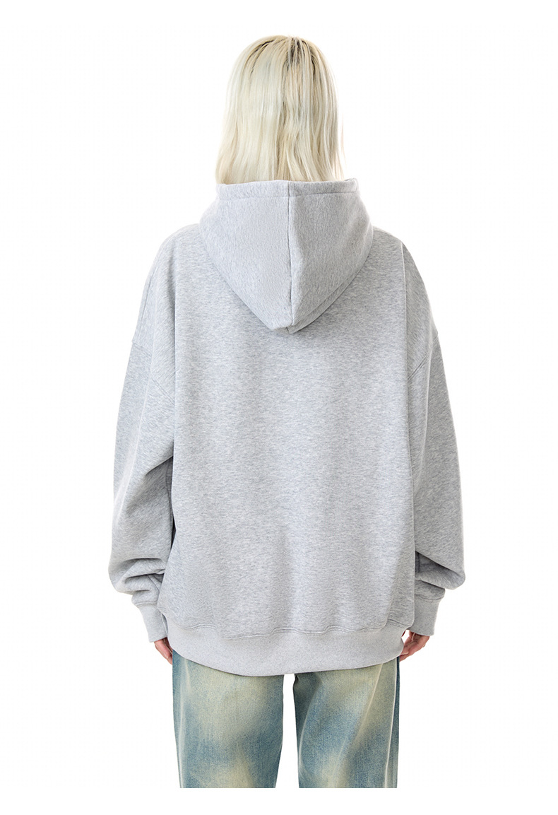 Cotton Blend Loose Fit Bird Graphic Hoodie