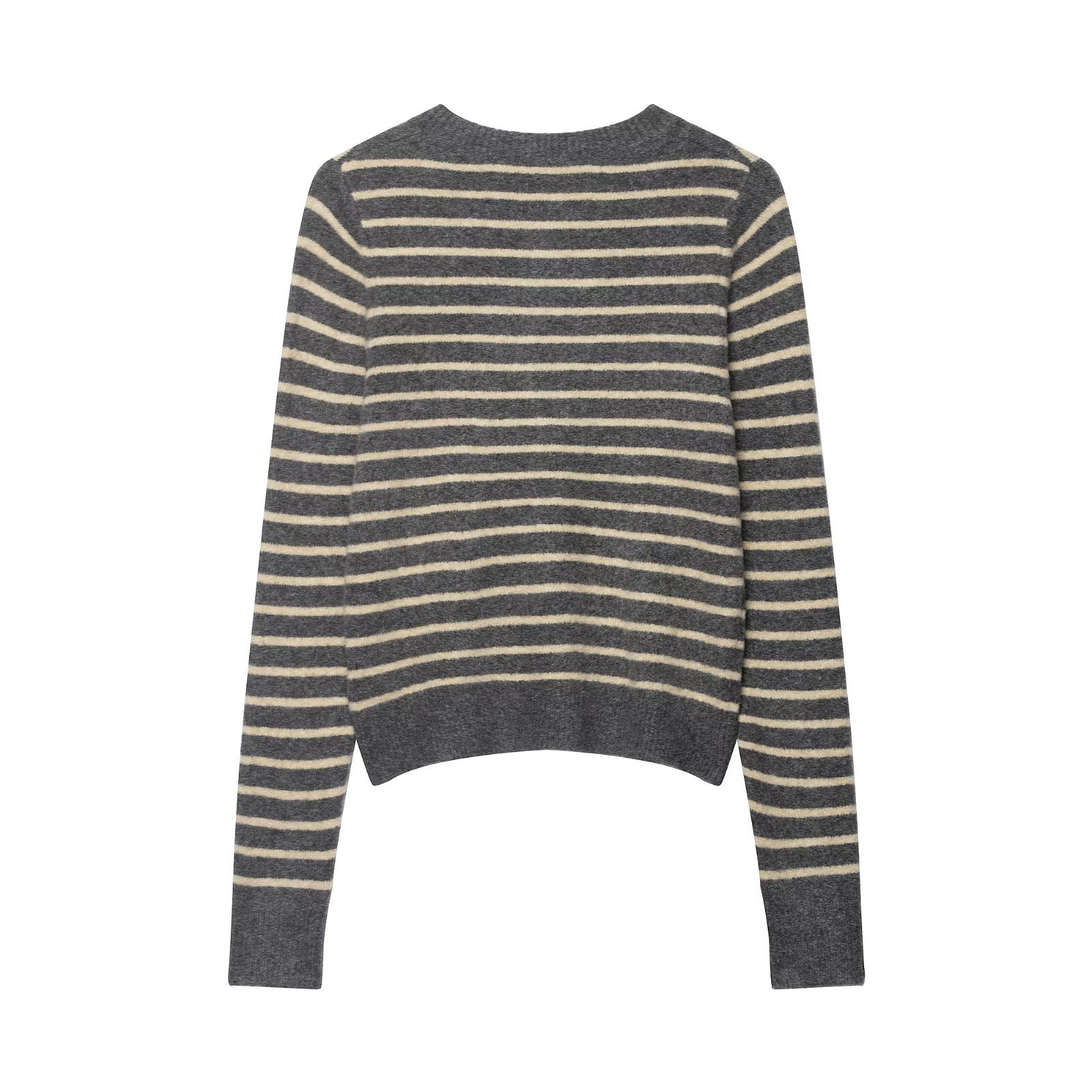 Ladies Crew Stripe Button-Front Sweater