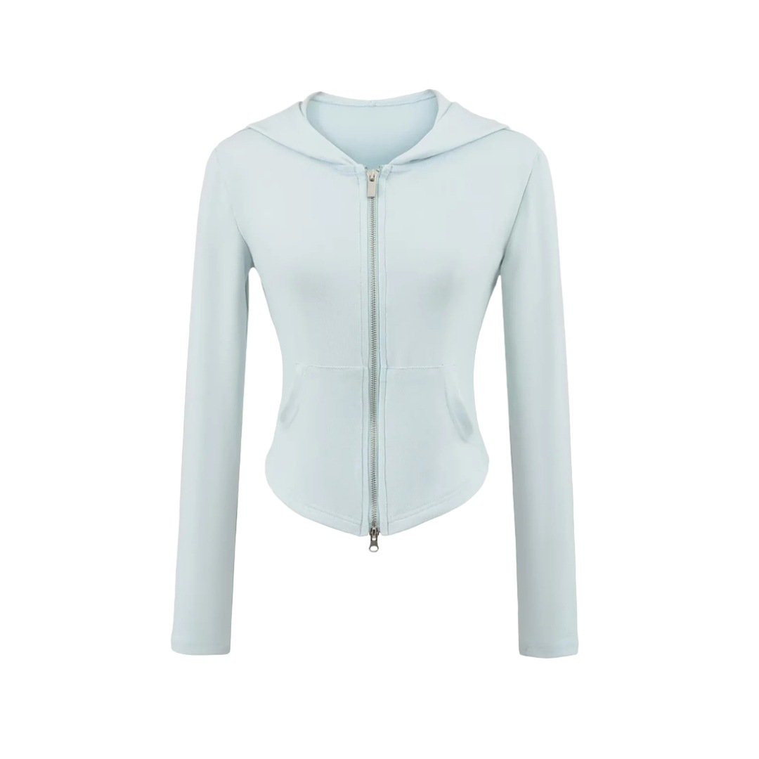 Ladies Minimalist Fitted Full Arm Hoodie