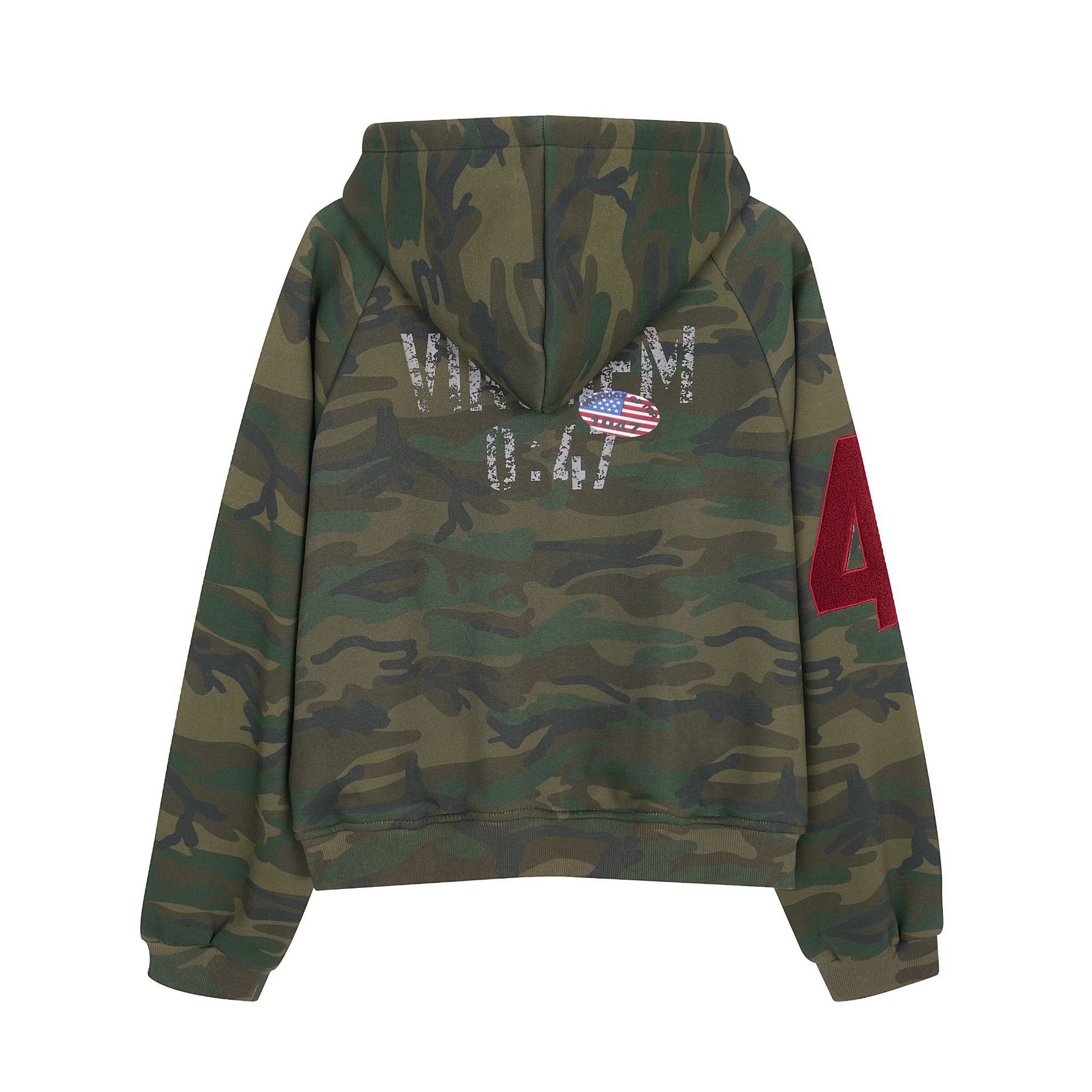 Urban Camo Oversized Cotton Blend Hoodie