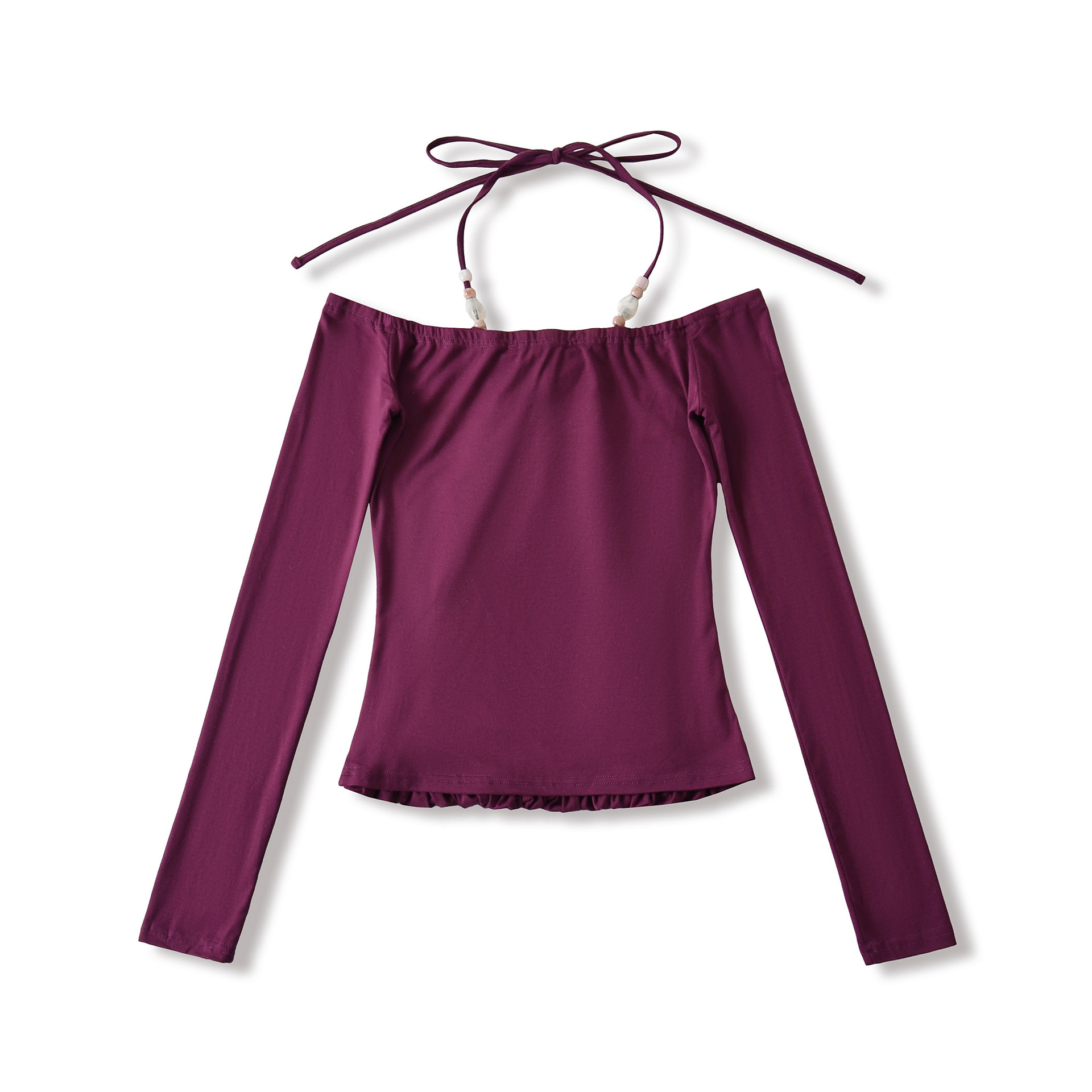 Asymmetric Draped Full Sleeve Cropped Tee
