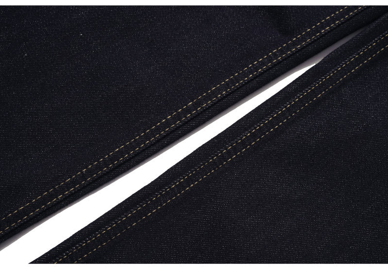 Washed Denim Blue Jeans Loose Straight Leg Slightly Flared Long Pants