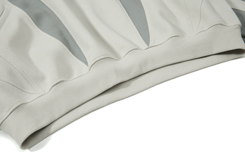 Oversized Cotton Contrast Panel Hoodie