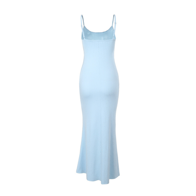 High Waist V-Neck Sleeveless Maxi Dress