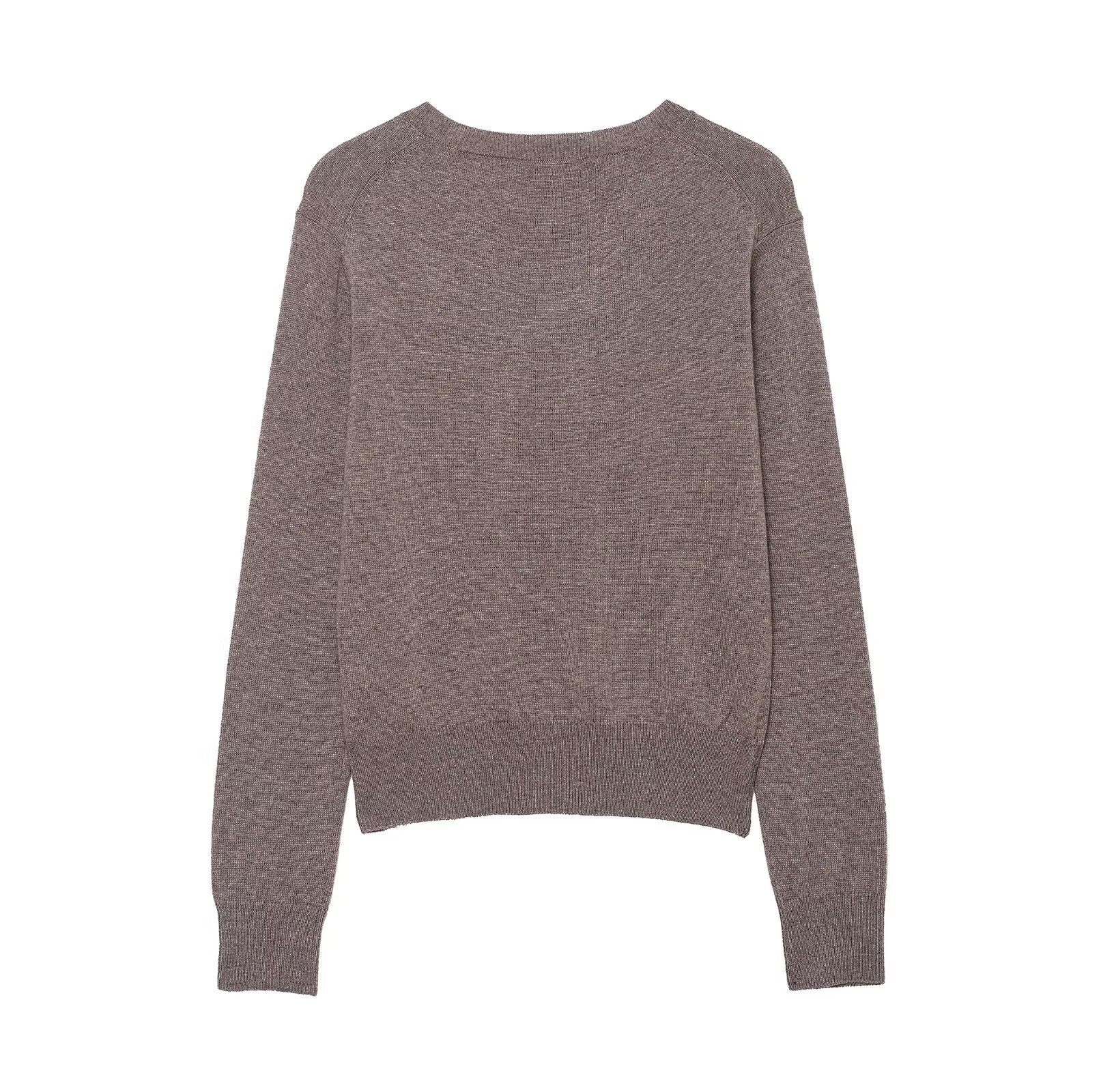 European Full Sleeve Argyle Knit Sweater