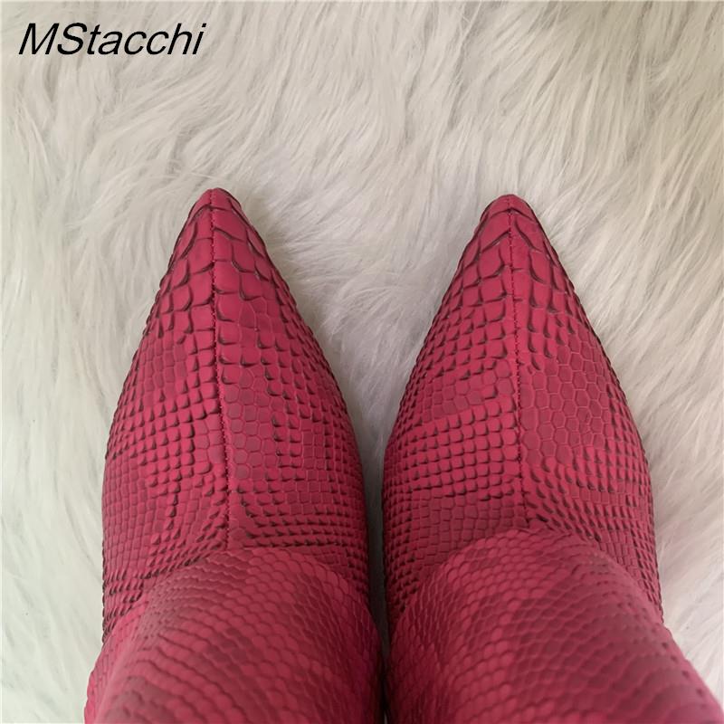 Metal Decoration Women's high boots Genuine Leather Slip-on Long Boots Pointed Toe High Heels Shoes for Women Boots
