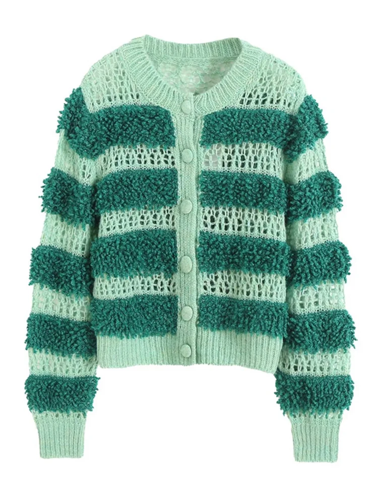 Ladies Fitted Polyester Cardigan Buttoned Front
