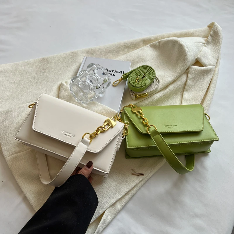 Ladies Olive PU Mini Satchel