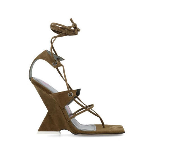 Sandals Women's Summer New High Heel Thick Heel Sandals Square Head Ankle Lace Strap Sexy