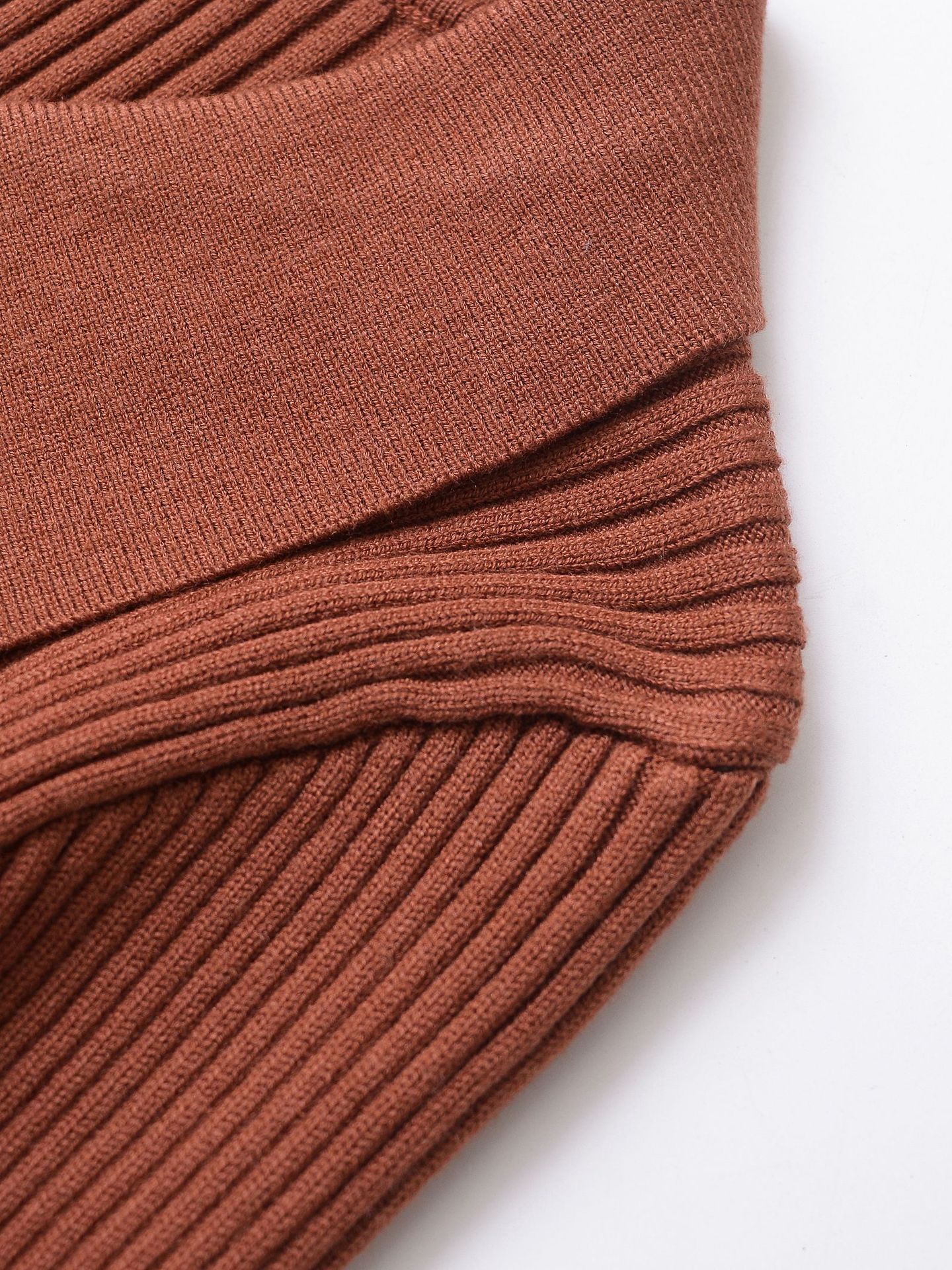 Solid Button-Front Slim Fit Sweater
