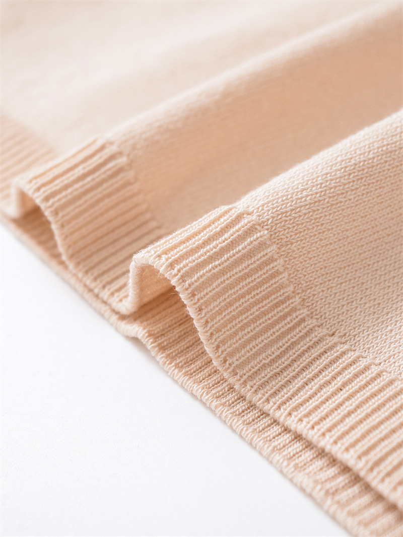 Oversized Plain Crew Polyester Sweater