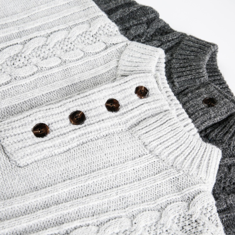Oversized Japanese Workwear Cabled Sweater