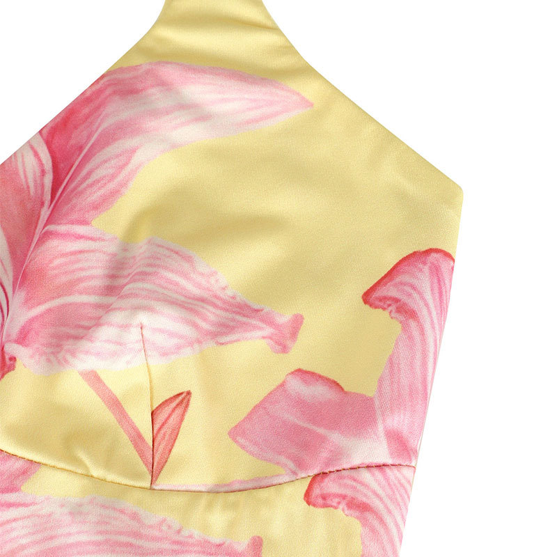 Open Back Plunge Slim Midi Dress