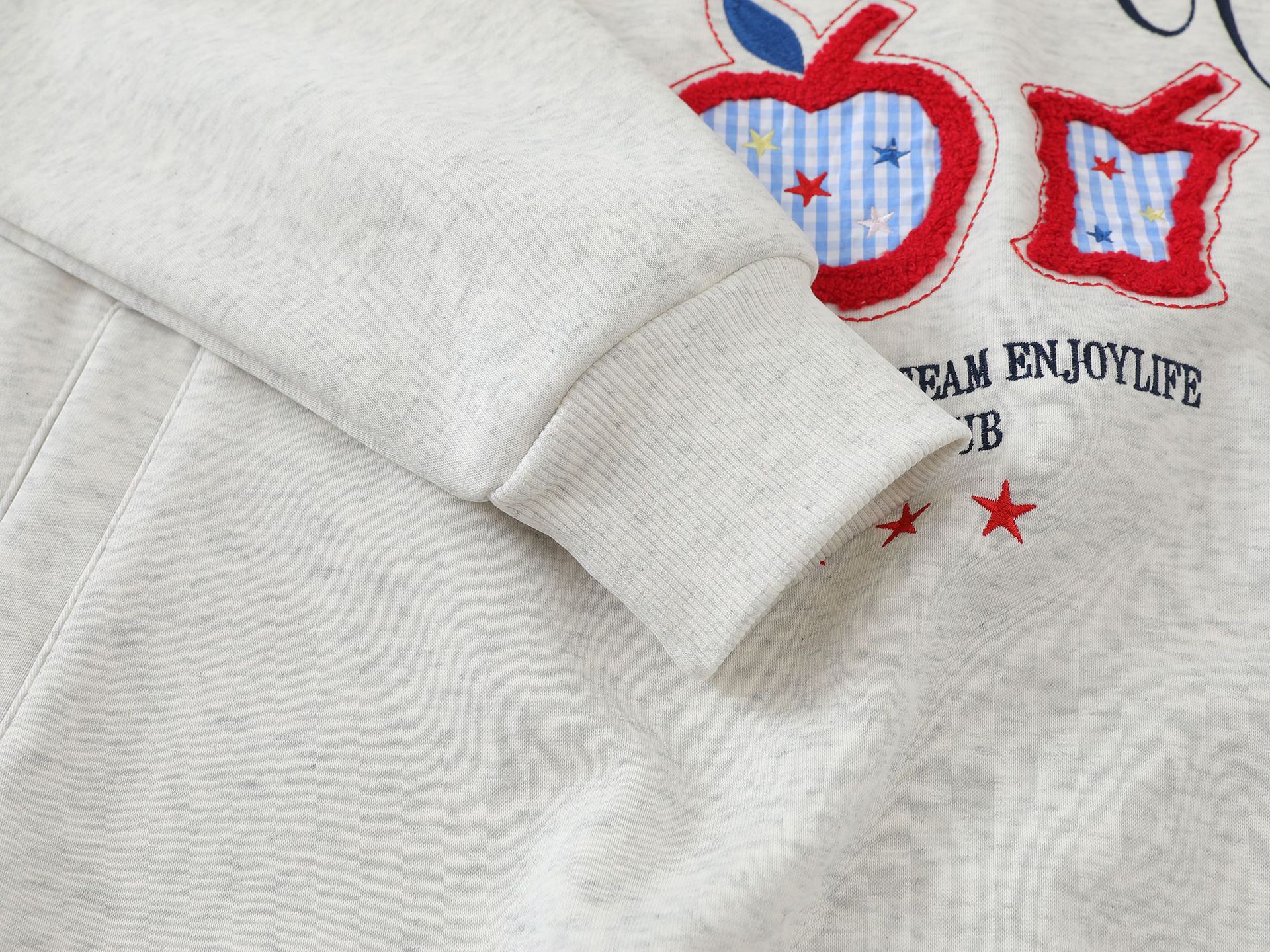 Unisex Cotton Applique Hoody