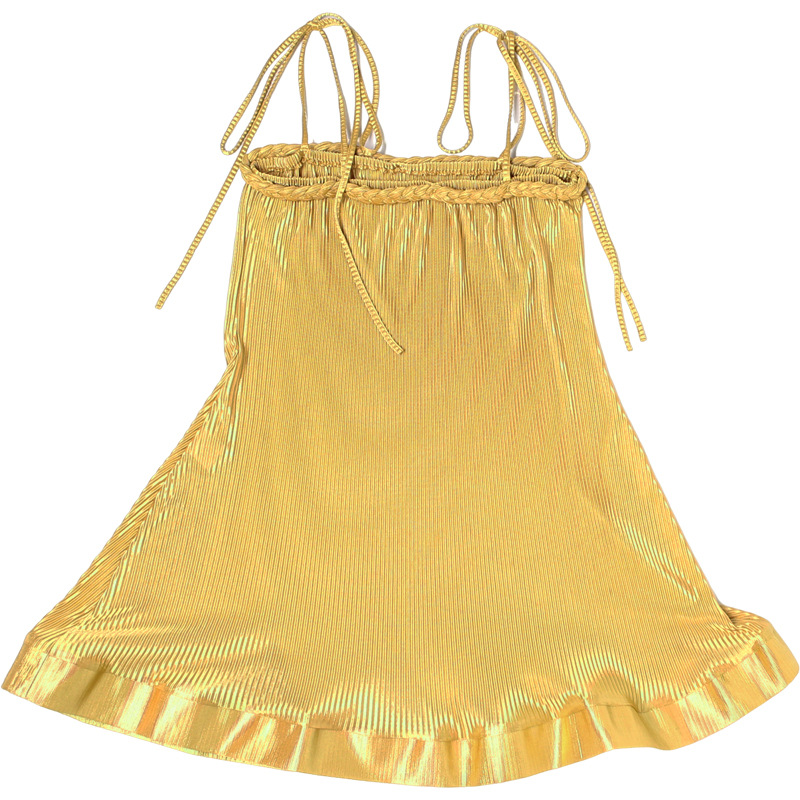 Ladies' Plain Shiny Bandeau Mini Dress